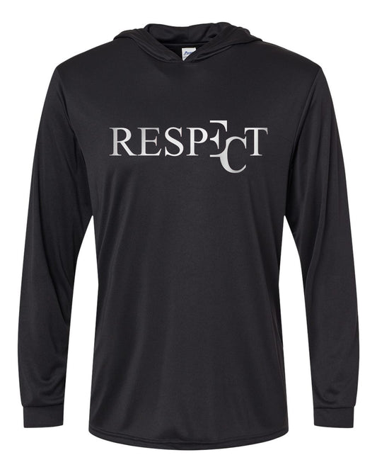 EC RESPECT BLACK AND PLATINUM LONG SLEEVE DRIFIT HOODIE