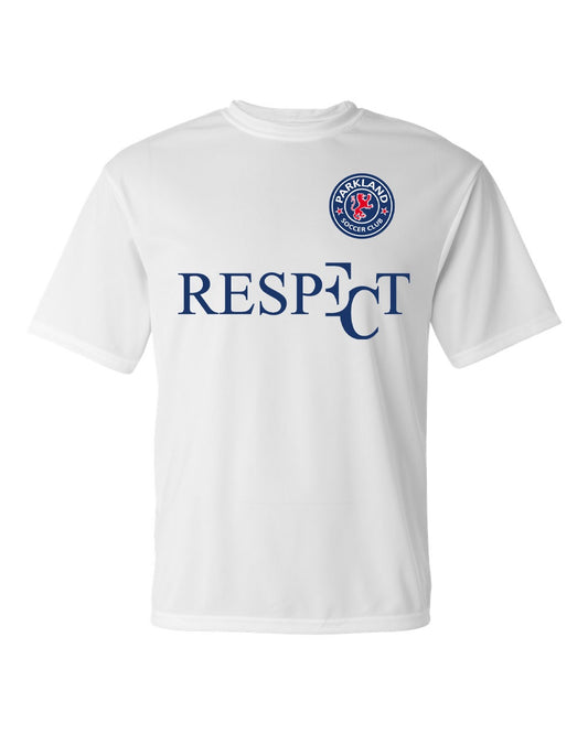 EC RESPECT PARKLAND WHITE AND NAVY SHORT SLEEVE DRI FIT