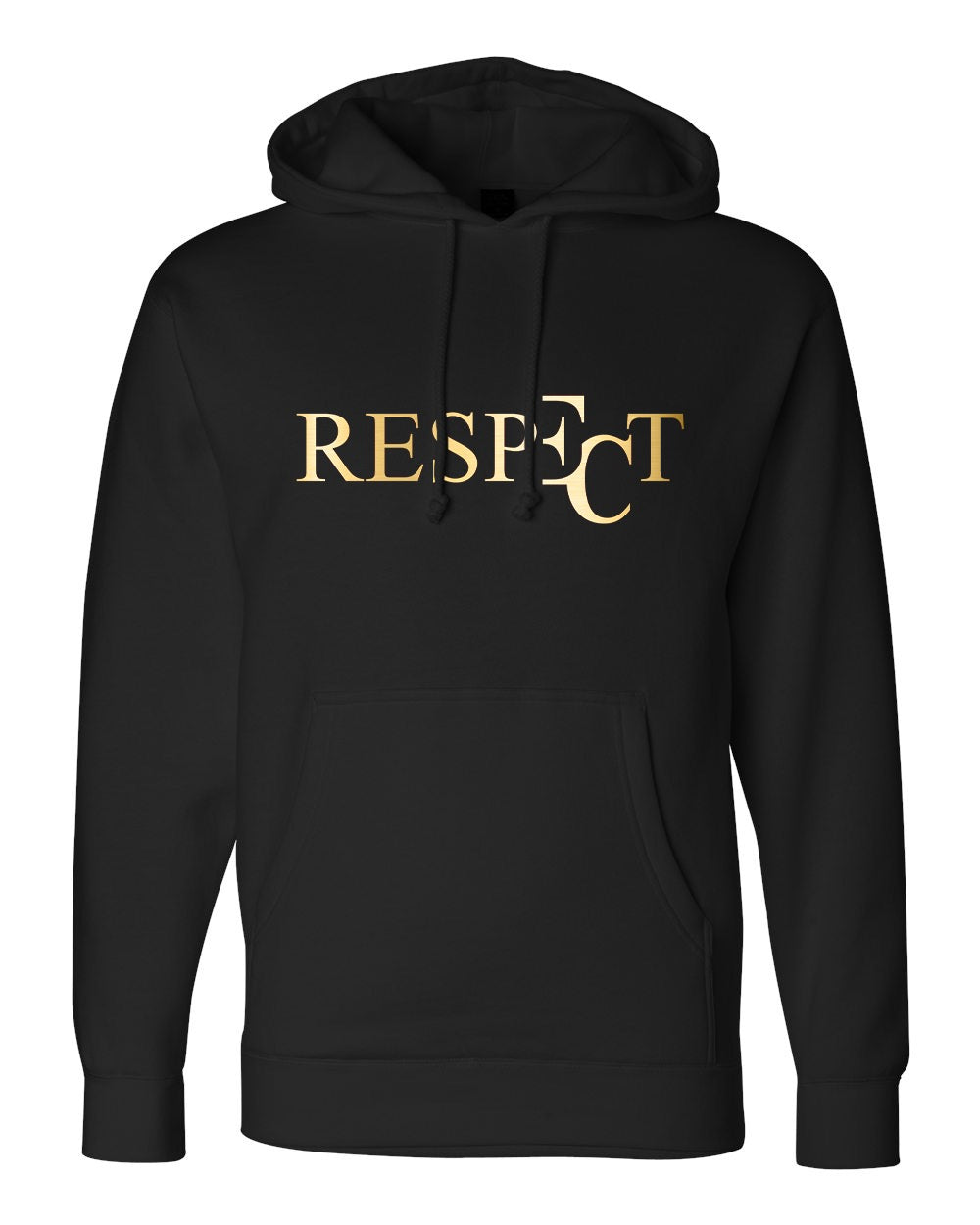 EC RESPECT BLACK AND METALLIC GOLD HOODIE