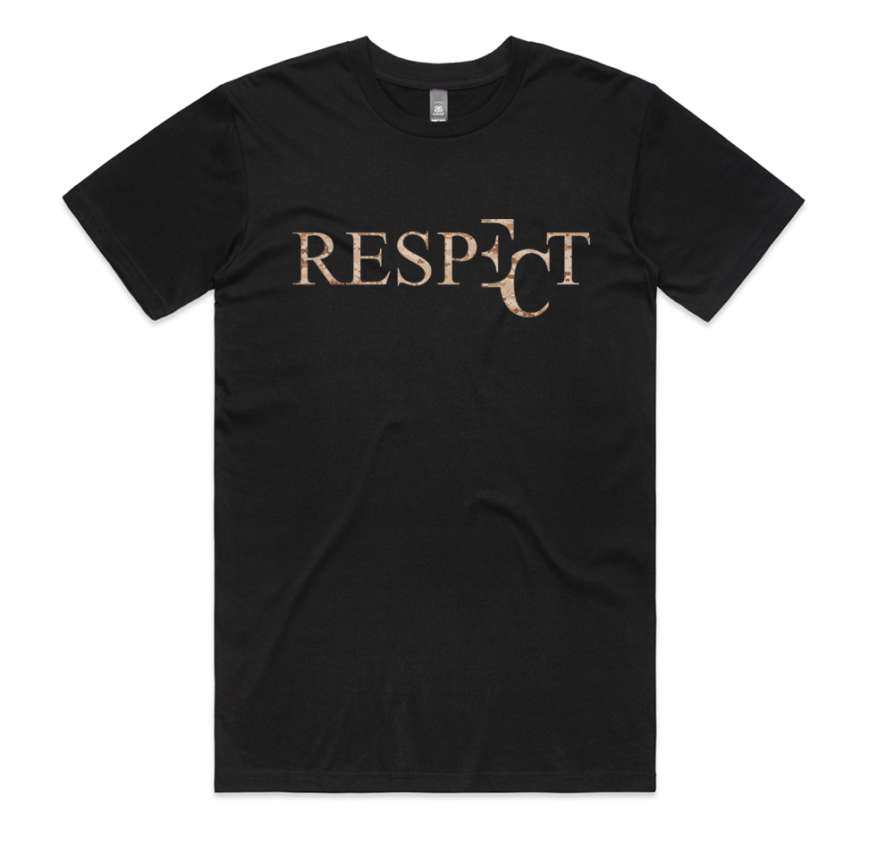 EC RESPECT BLACK AND DESERT CAMO T-SHIRT