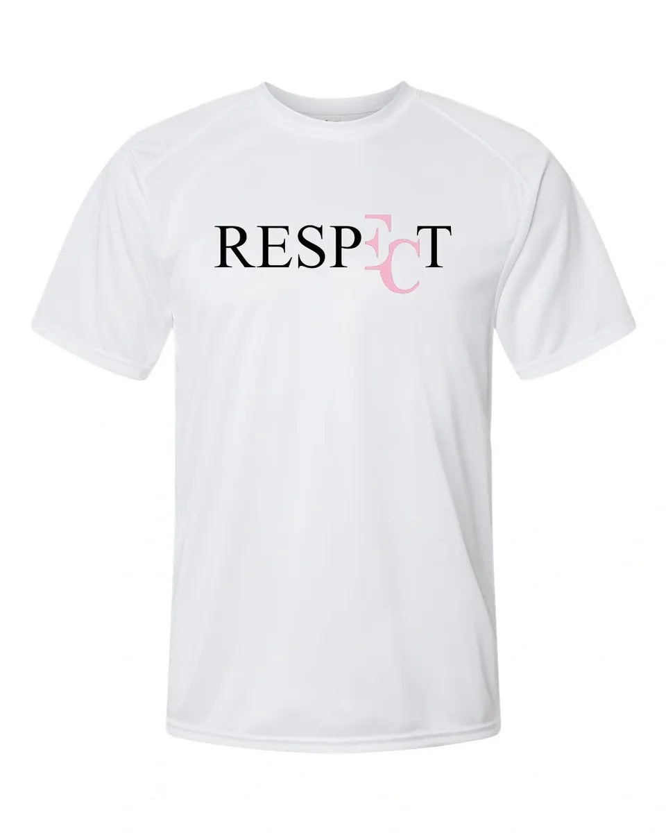 EC RESPECT WHITE AND BLACK AND PINK SHORT SLEEVE DRIFIT