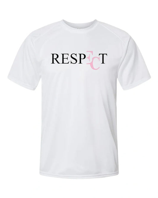 EC RESPECT WHITE AND BLACK AND PINK SHORT SLEEVE DRIFIT