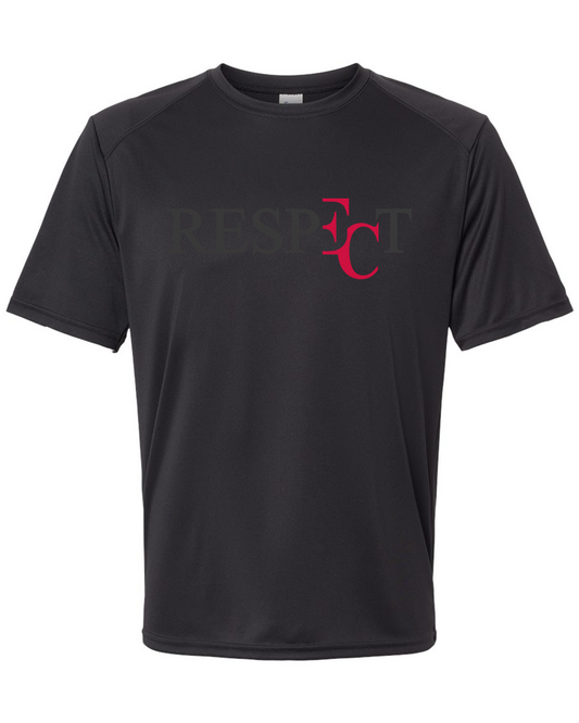 EC RESPECT MATTE BLACK AND RED SHORT SLEEVE DRIFIT