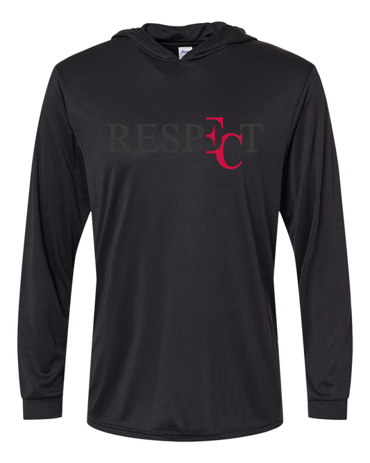 EC RESPECT MATTE BLACK AND RED LONG SLEEVE DRIFIT