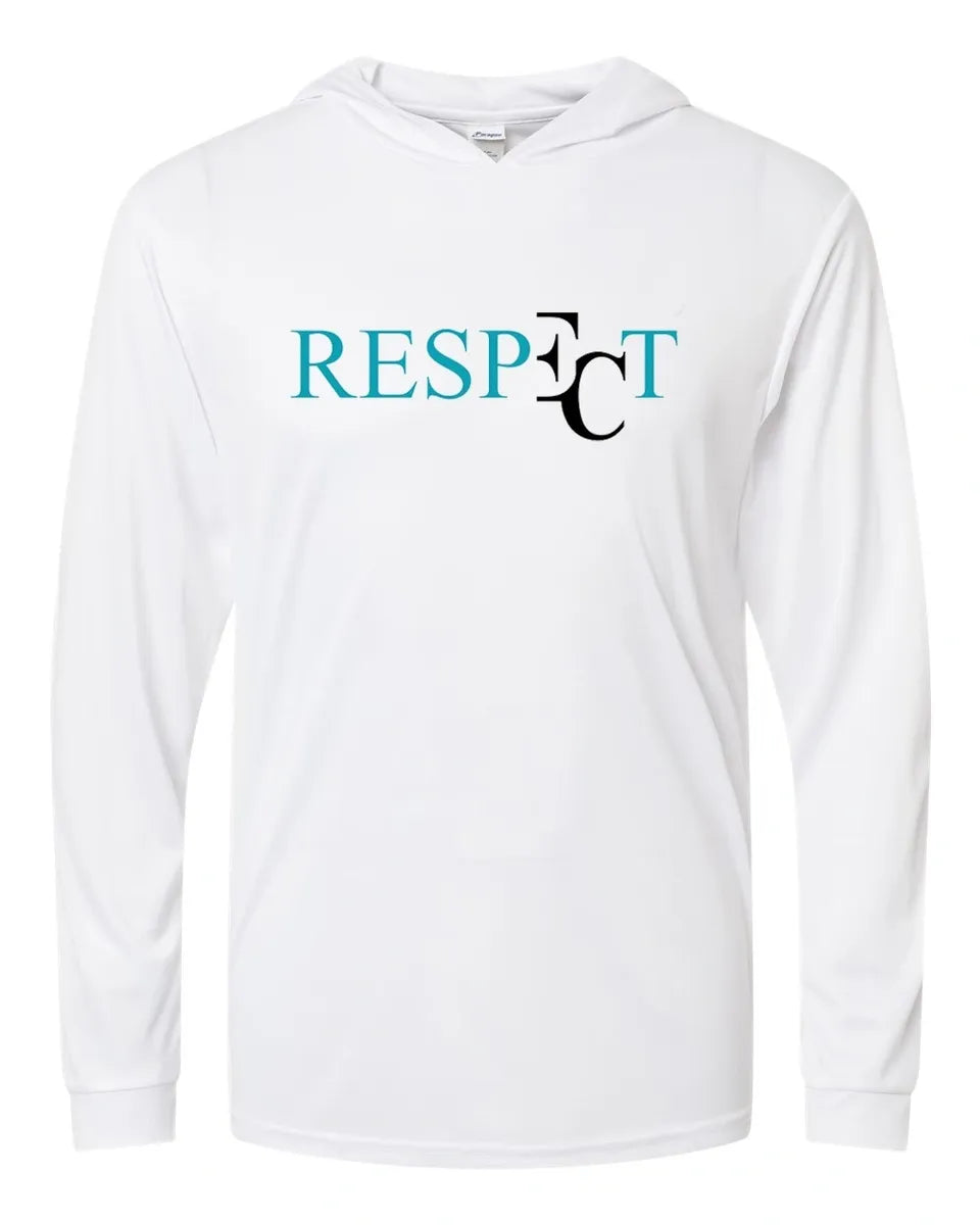 EC RESPECT WHITE AND TEAL AND BLACK LONG SLEEVE DRIFIT