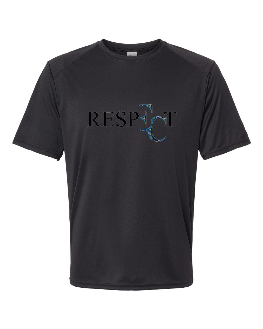 EC RESPECT BLACK AND AQUA SHORT SLEEVE DRIFIT (NOIR EDITION)